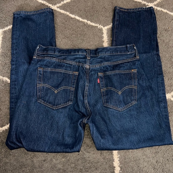 Levi’s 501 Original Shrink To Fit Button Fly Blue Jeans - Picture 7 of 9